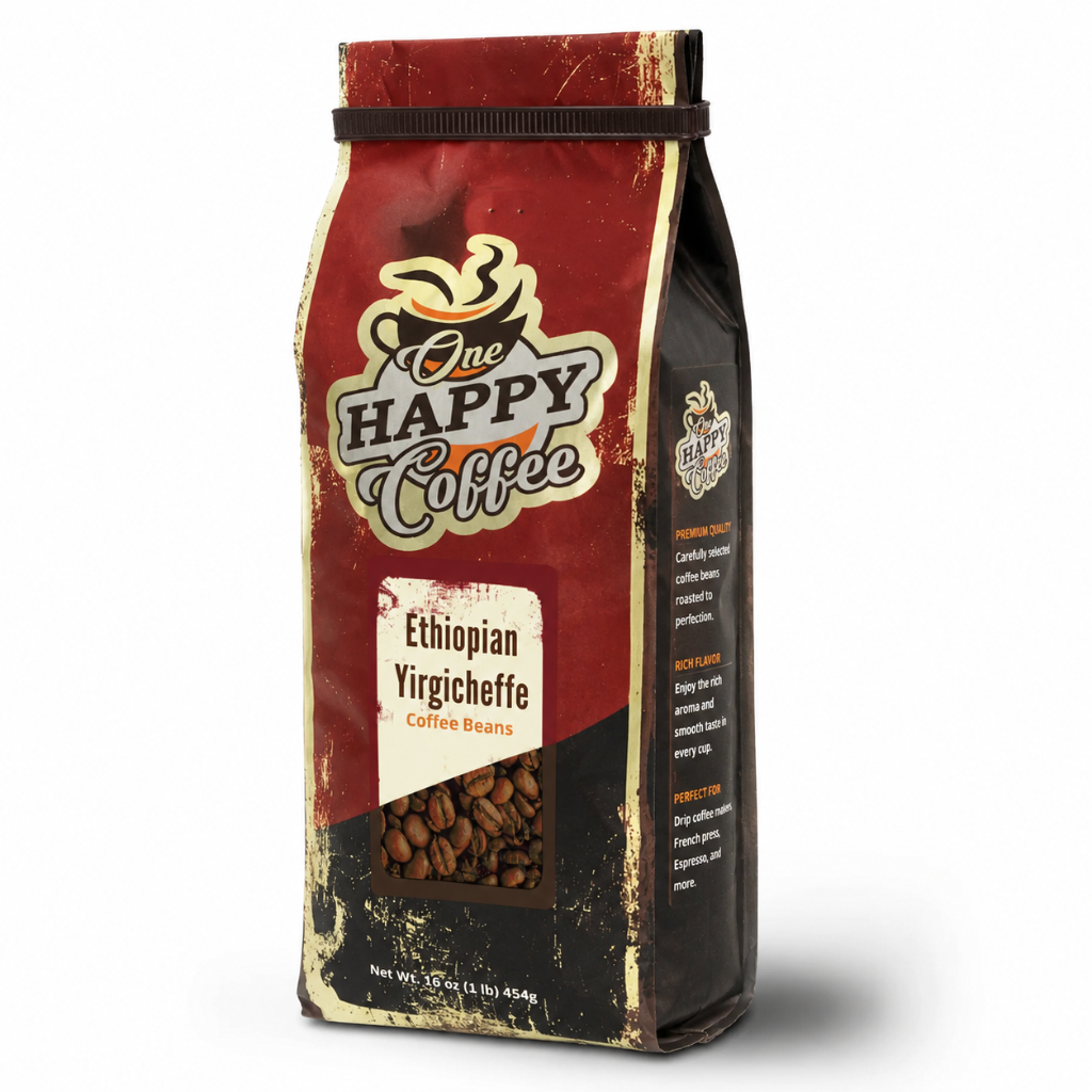 One Happy Coffee Ethiopian Yirgicheffe Beans 16oz