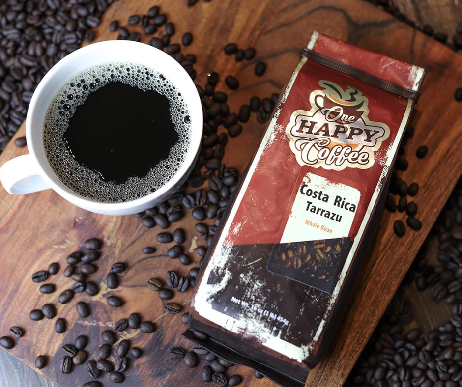 One Happy Coffee Costa Rica Tarrazu Whole Beans 16oz