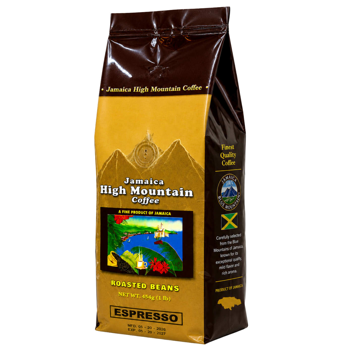 Jamaica High Mountain Coffee Espresso Beans 16oz | 🇯🇲 Free Delivery from Jamaica • 7–15 Days Delivery