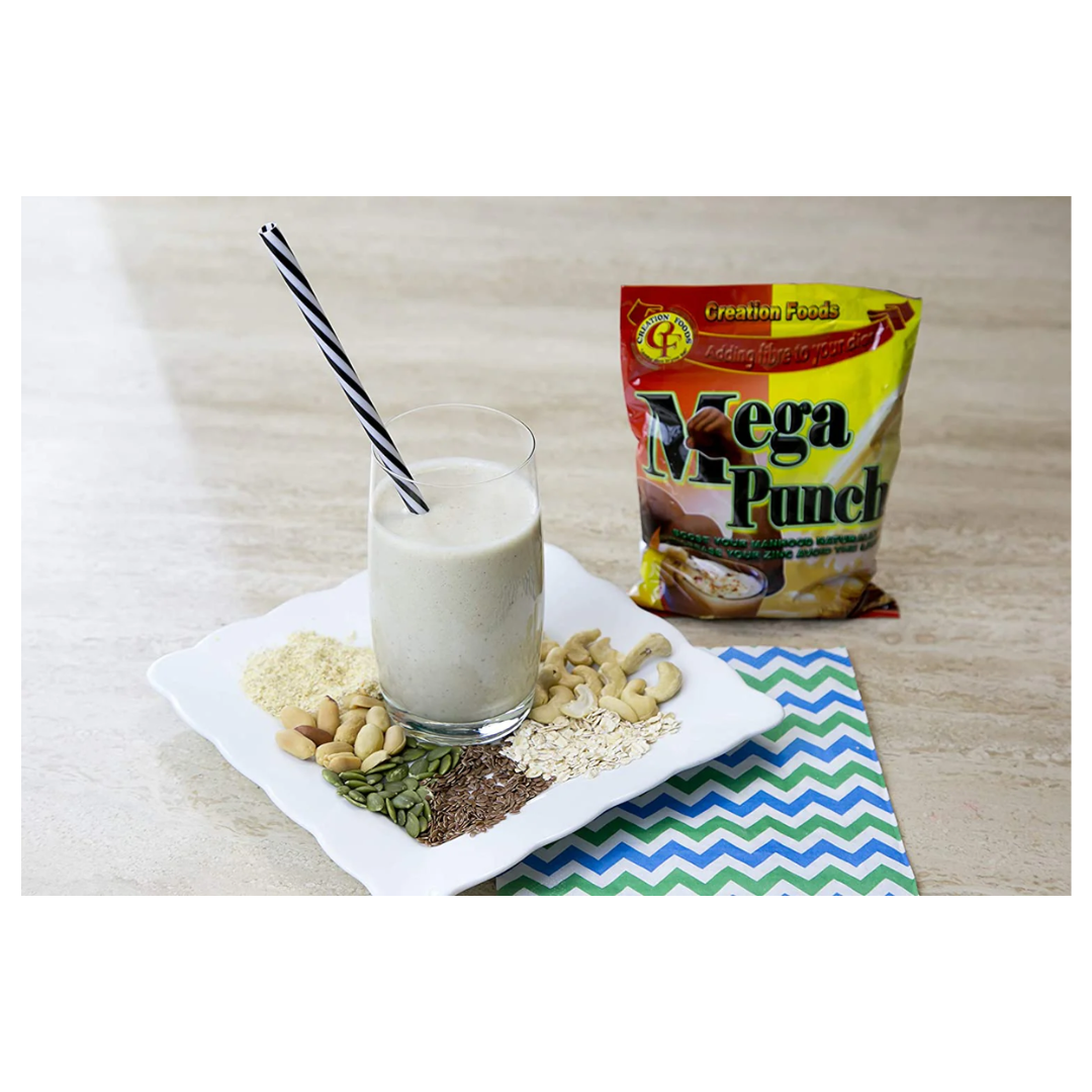 Mega Punch Jamaica's Finest Breakfast and Sports Men's Health Drink by Creation Foods (150 Grams)