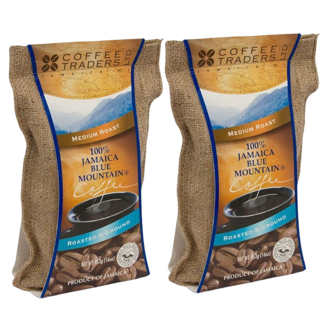 Coffee Traders Medium Roasted and Grounds 16oz Pack of 2