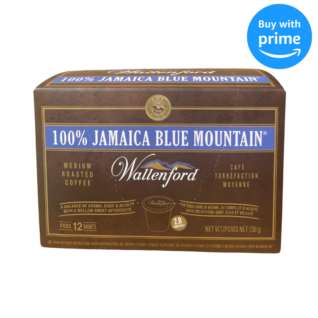 100% Wallenford® Jamaica Blue Mountain® Coffee K Cup 12ct (PRIME SHIPPING)