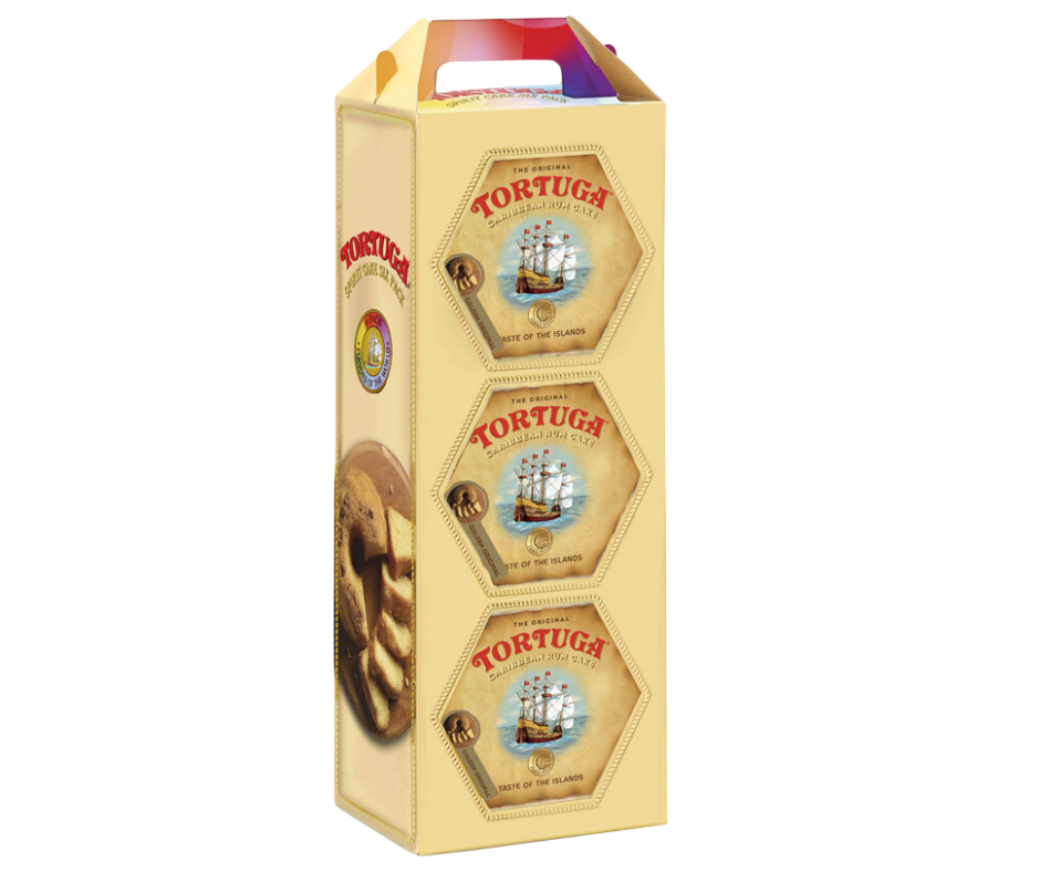 Tortuga Caribbean Golden Original with Walnuts 4oz - Gift Pack of 6