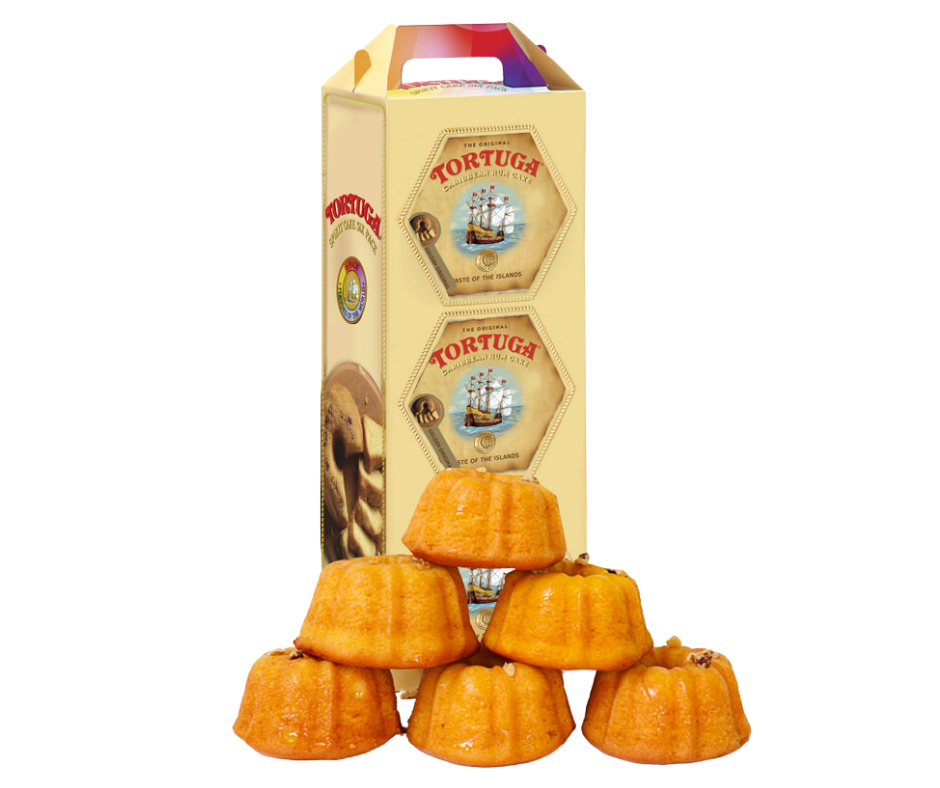 Tortuga Caribbean Golden Original with Walnuts 4oz - Gift Pack of 6