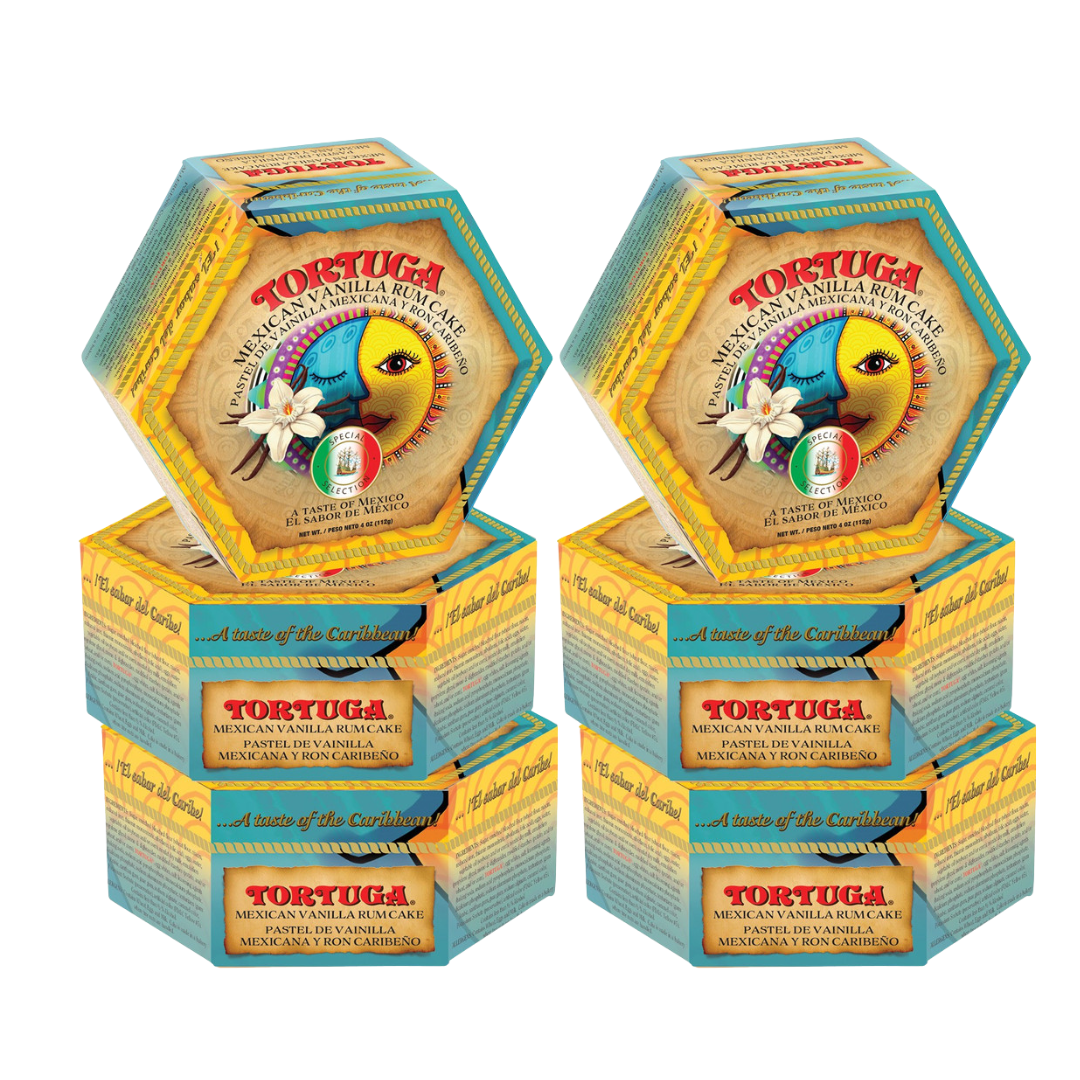 Tortuga Caribbean Rum Cake Mexican Vanilla 4 oz PACK OF 6