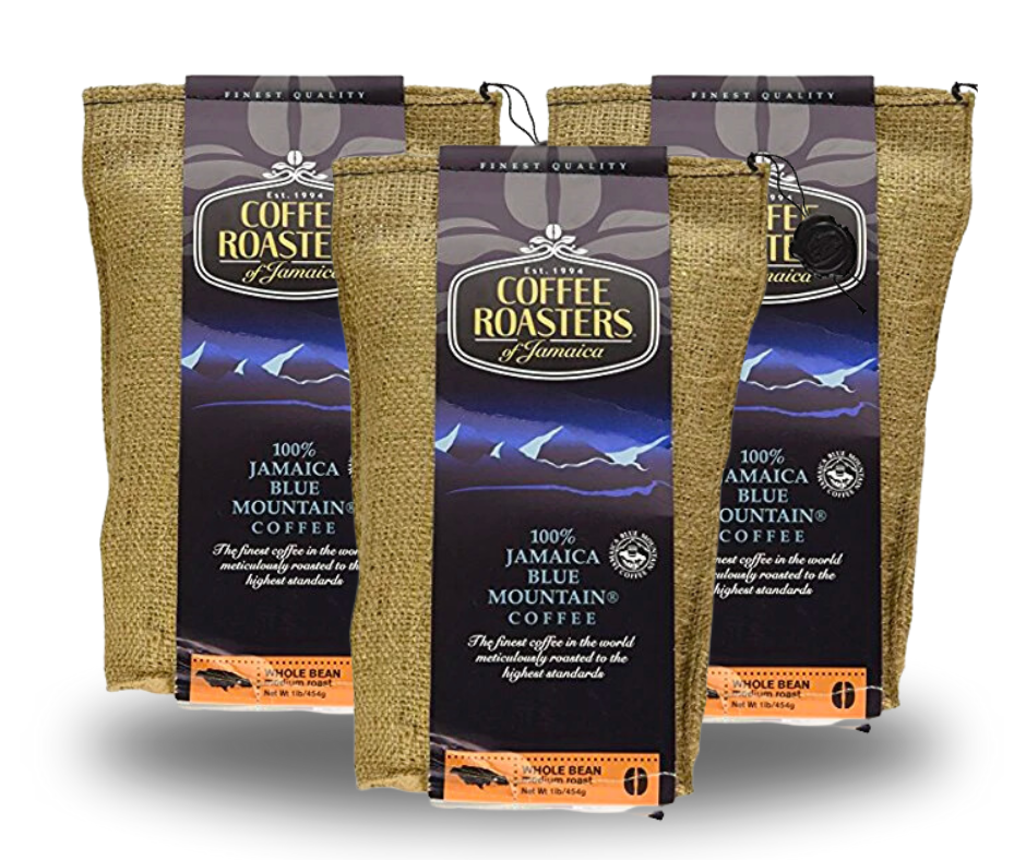Coffee Roasters of Jamaica Whole Coffee Beans 16oz Pack of 3 (FREE SHIPPING FROM JAMAICA)