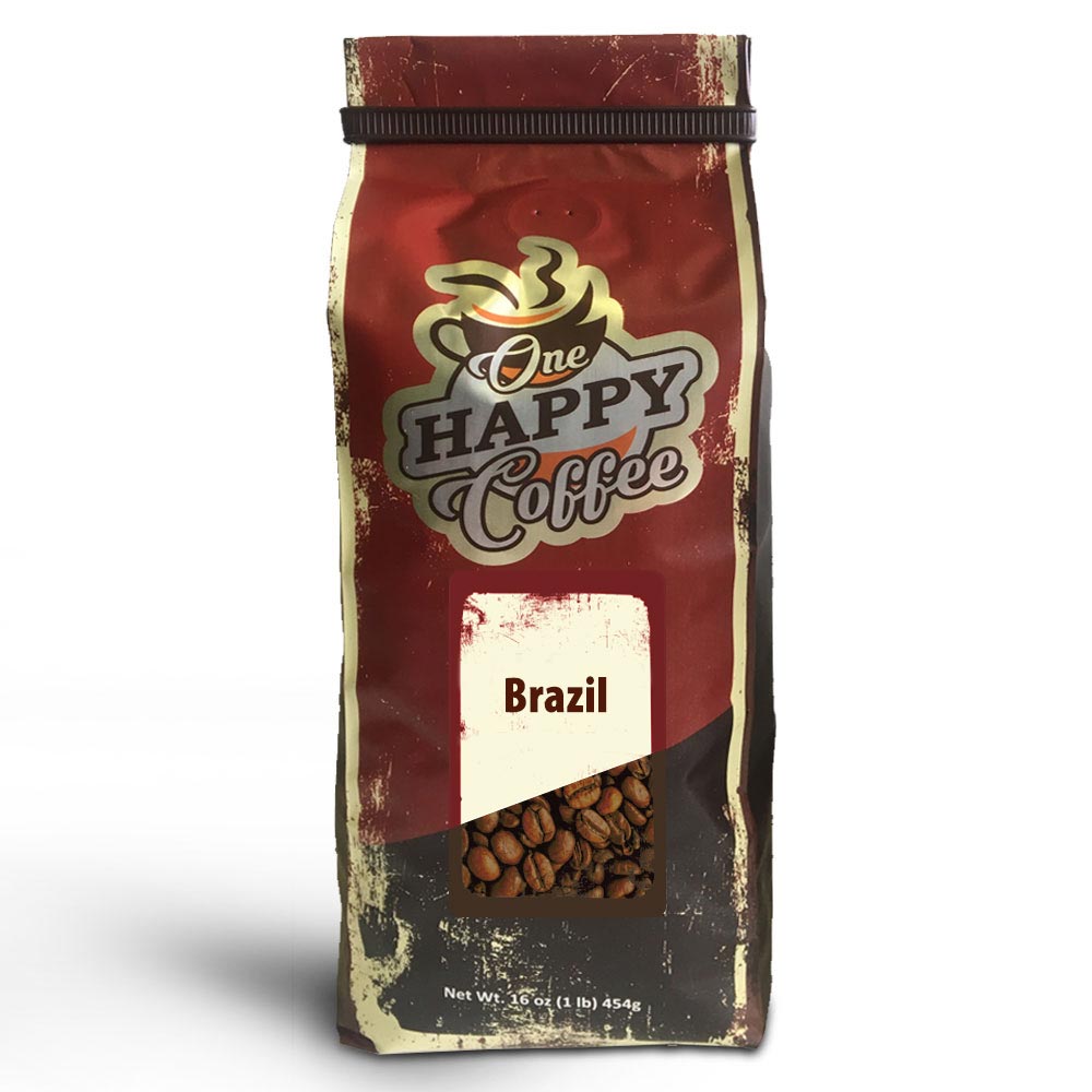 One Happy Flavored Coffee Brazil Whole Beans 16oz