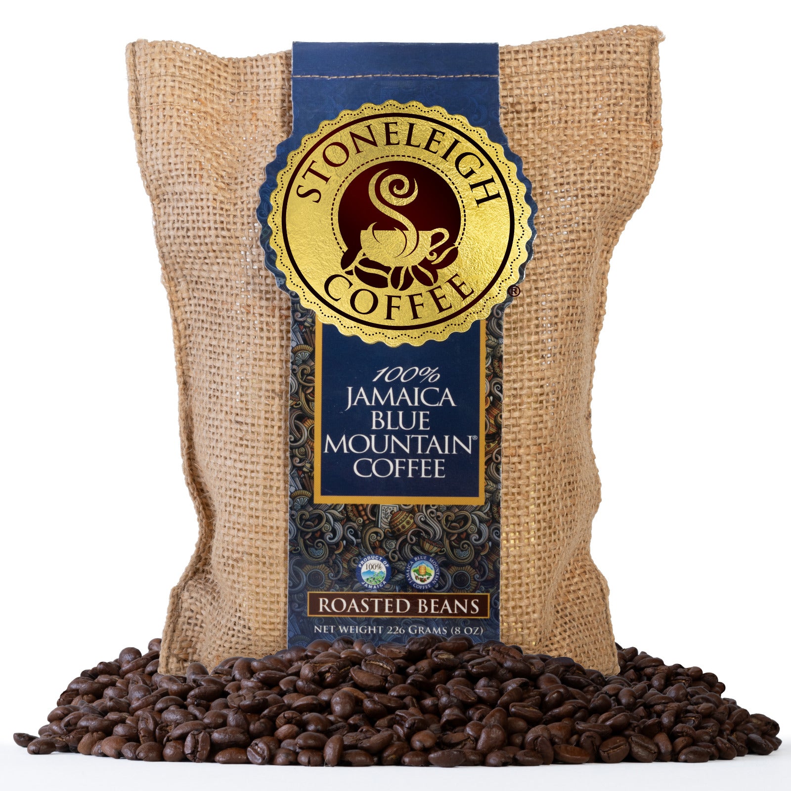Stoneleigh Coffee Premium 100% Jamaican Blue Mountain Roasted Beans 8oz