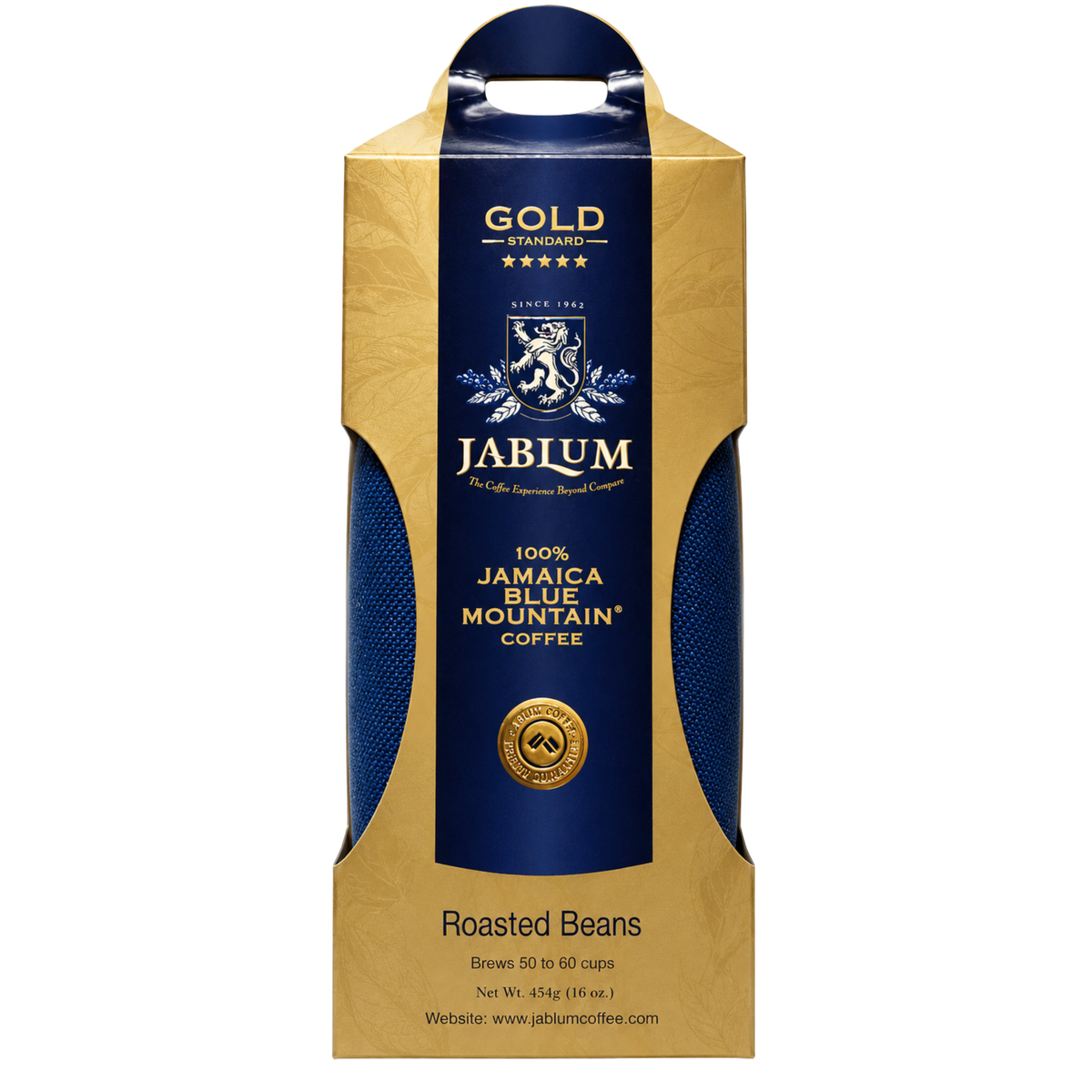 Jablum Gold Standard 100% Jamaica Blue Mountain Whole Beans Coffee 16oz | 🇯🇲 Free Delivery from Jamaica • 7–15 Days Delivery