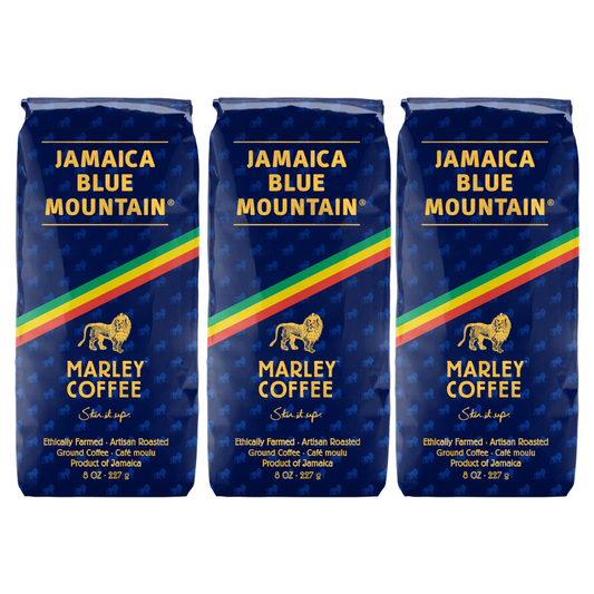 Marley Coffee Talkin' Blues Jamaica Blue Mountain Coffee, Ground 8oz, Pack of 3