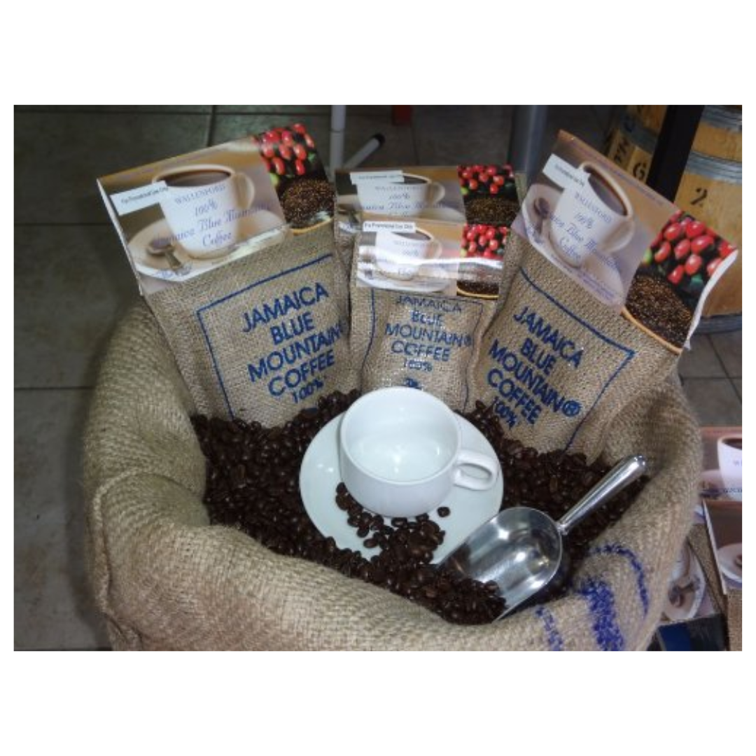 Wallenford 100% Jamaica Blue Mountain Coffee Roasted and Ground Coffee 16oz (FREE SHIPPING FROM JAMAICA)