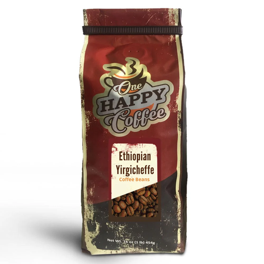 One Happy Coffee Ethiopian Yirgicheffe Beans 16oz