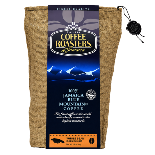 Coffee Roasters of Jamaica 100% Jamaica Blue Mountain Coffee, Whole Bean (4oz, 8oz or 16oz)