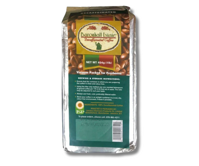 Baronhall Estate Jamaican Gourmet DECAF Ground Coffee (16oz)