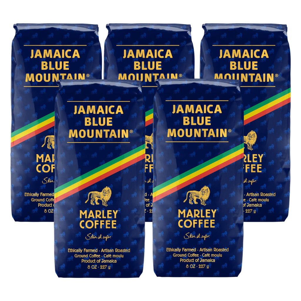 Marley Coffee Talkin' Blues Ground Coffee 8oz Pack of 5 | 🇯🇲 Free Delivery from Jamaica • 3–5 Days Delivery