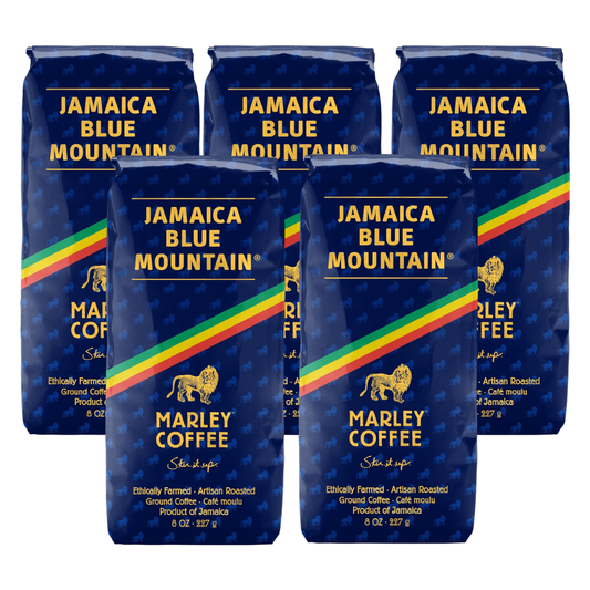 Marley Coffee Talkin' Blues Jamaica Blue Mountain Coffee, Ground 8oz, Pack of 5