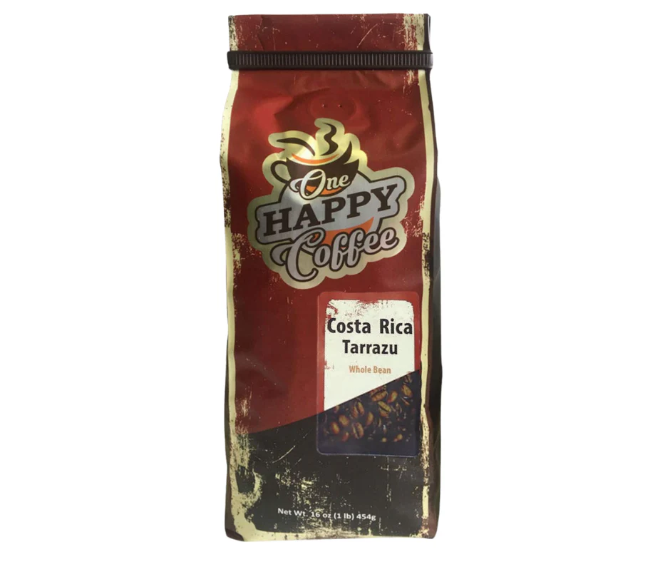 One Happy Coffee Costa Rica Tarrazu whole bean coffee, 12 x 16oz bags, photo 2
