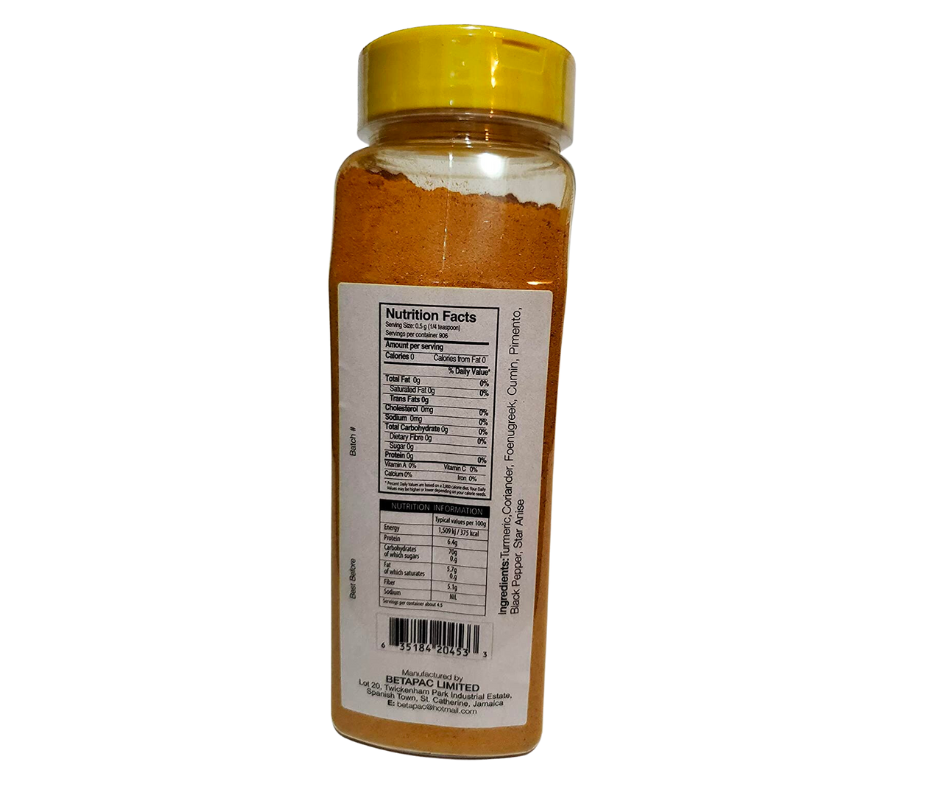 Betapac Curry Powder Bottle 16oz