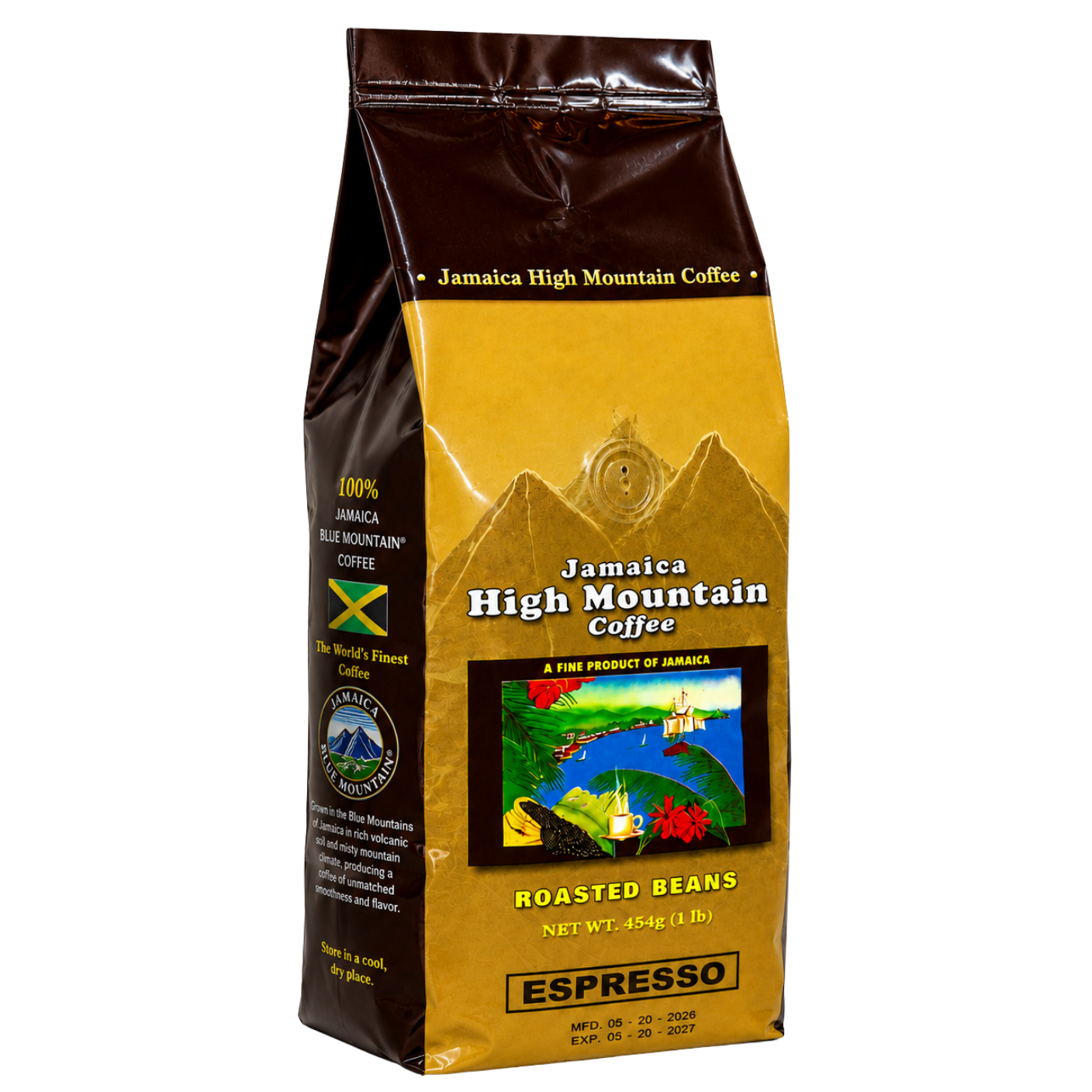 Jamaica High Mountain Coffee Espresso Beans 16oz | 🇯🇲 Free Delivery from Jamaica • 7–15 Days Delivery