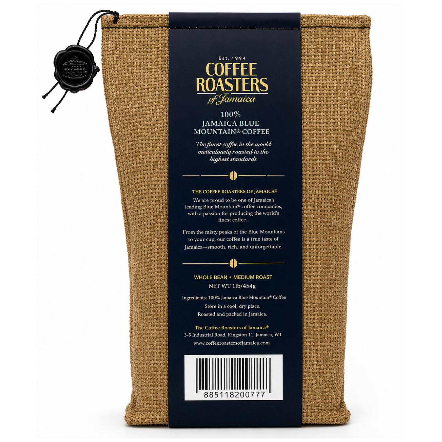 Coffee Roasters of Jamaica Whole Coffee Beans 16oz | 🇯🇲 Free Delivery from Jamaica • 7–15 Days Delivery