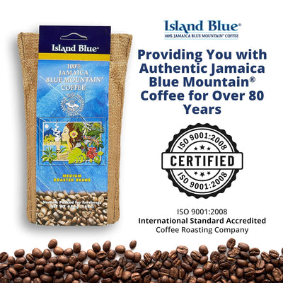 Island Blue 100% Jamaica Blue Mountain Whole Beans Coffee 16oz (3 pack) FREE SHIPPING