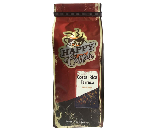 One Happy Coffee Costa Rica Tarrazu Whole Beans 16oz