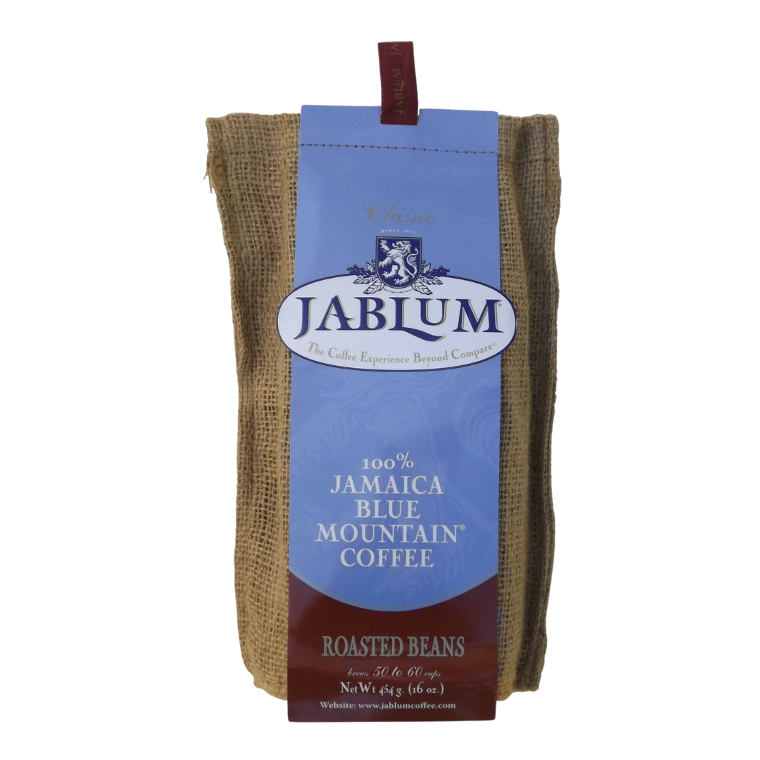 Jablum Jamaican Classic Roasted Whole Beans Coffee 16oz, Pack of 2 (FREE SHIPPING FROM JAMAICA)