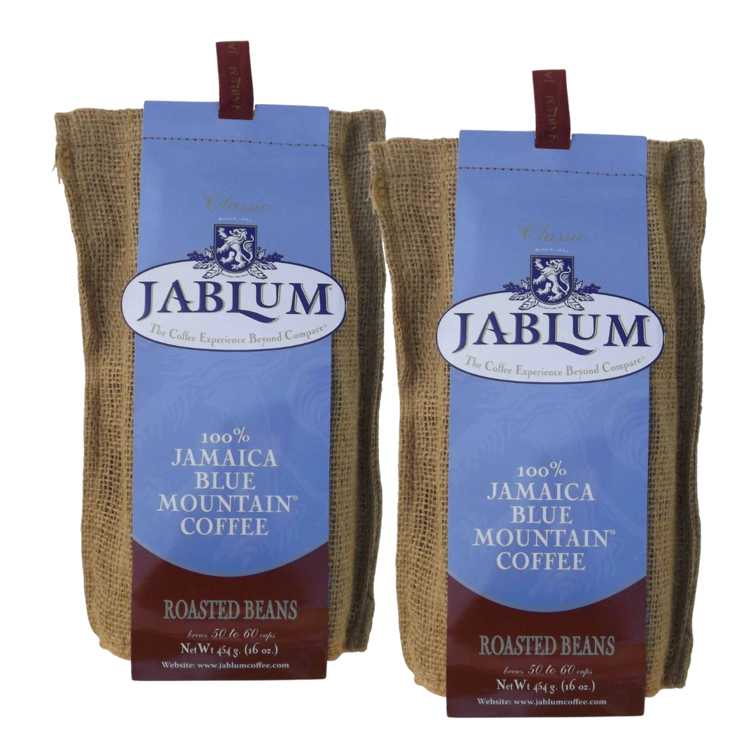 Jablum Jamaican Classic Roasted Whole Beans Coffee 16oz, Pack of 2 (FREE SHIPPING FROM JAMAICA)