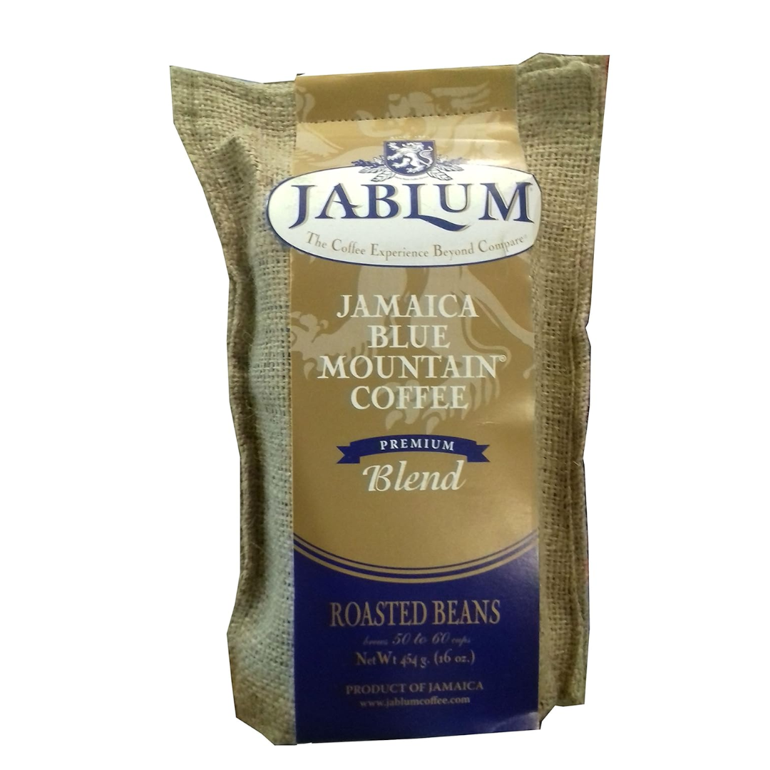 Jamaica Blue Mountain Premium Blend Whole Beans Coffee 16oz (FREE SHIPPING FROM JAMAICA)