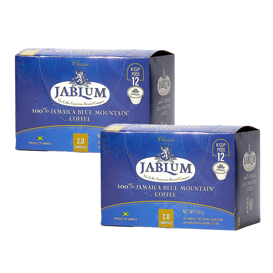 Jablum Jamaica Blue Mountain Kcup Pods, 12 Count (2 Pack) (FREE SHIPPING FROM JAMAICA)