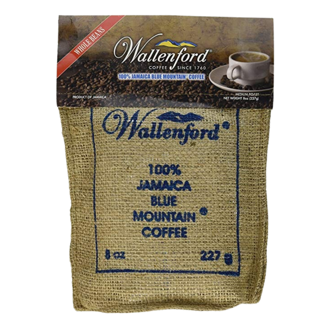 Wallenford Roasted Whole Bean 100% Jamaica Blue Mountain Coffee 8oz
