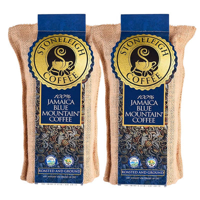 Stoneleigh 100% Jamaica Blue Mountain Coffee Ground 16oz Pack of 2