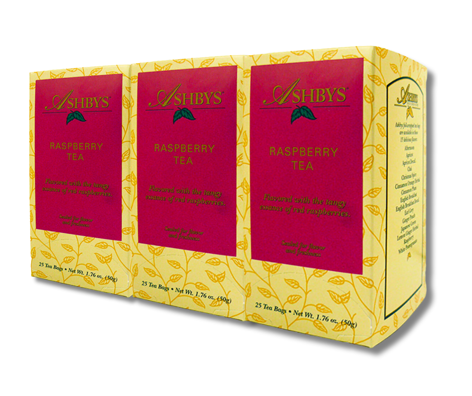 Ashby&#39;s Raspberry Tea – 3 Boxes of 25 bags