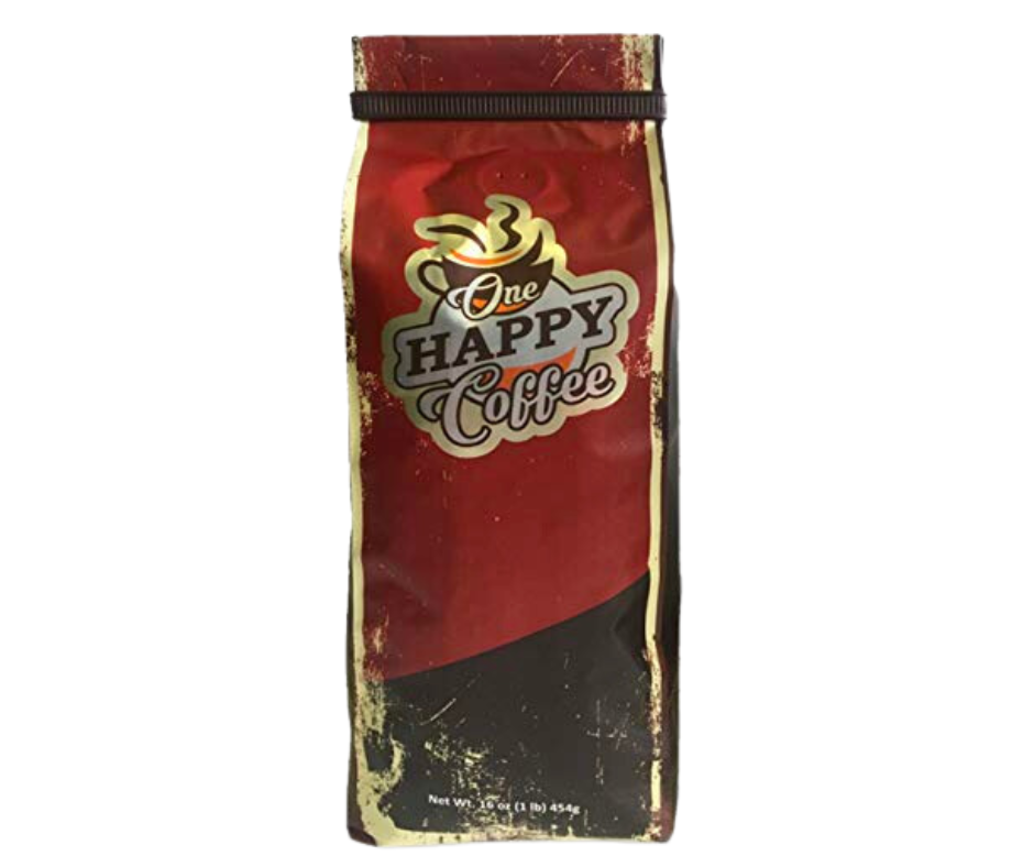 One Happy Coffee Colombian Peaberry Beans 16oz (PACK of 2)