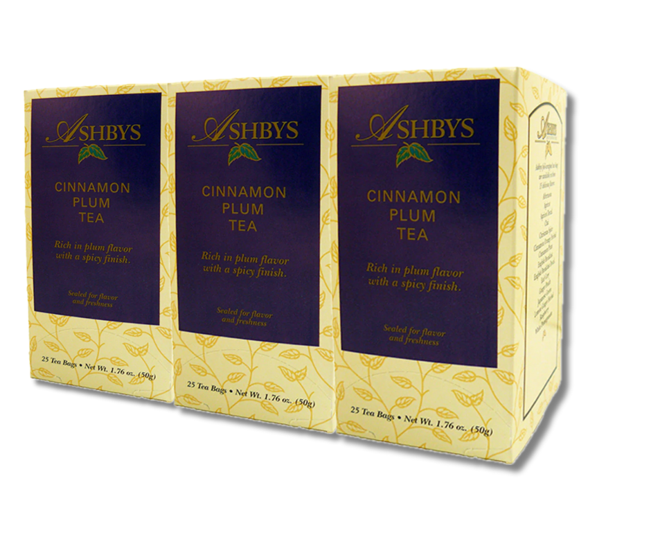 Ashby&#39;s Cinnamon Plum Tea – 3 Boxes of 25 bags