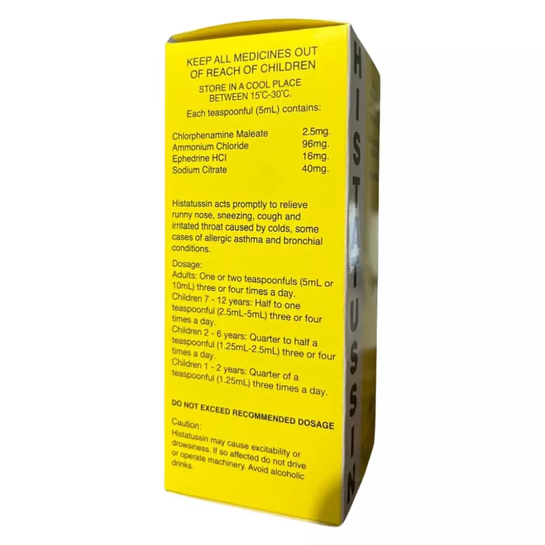 Histatussin Cold and Cough Treatment Syrup - 125ml
