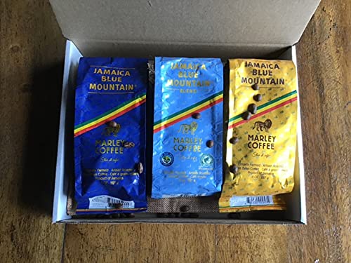 Marley Jamaica Blue Mountain Coffee Gift 8oz (Pack of 3) (FREE SHIPPING FROM JAMAICA)