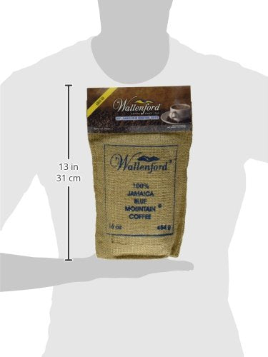 Wallenford Roasted and Ground 100% Jamaica Blue Mountain Coffee, 16oz (1lb) Bag FREE 2-Day Shipping