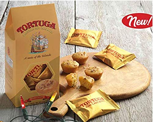 Tortuga Golden Original Rum Cake Bites with Walnuts (10 Pieces)