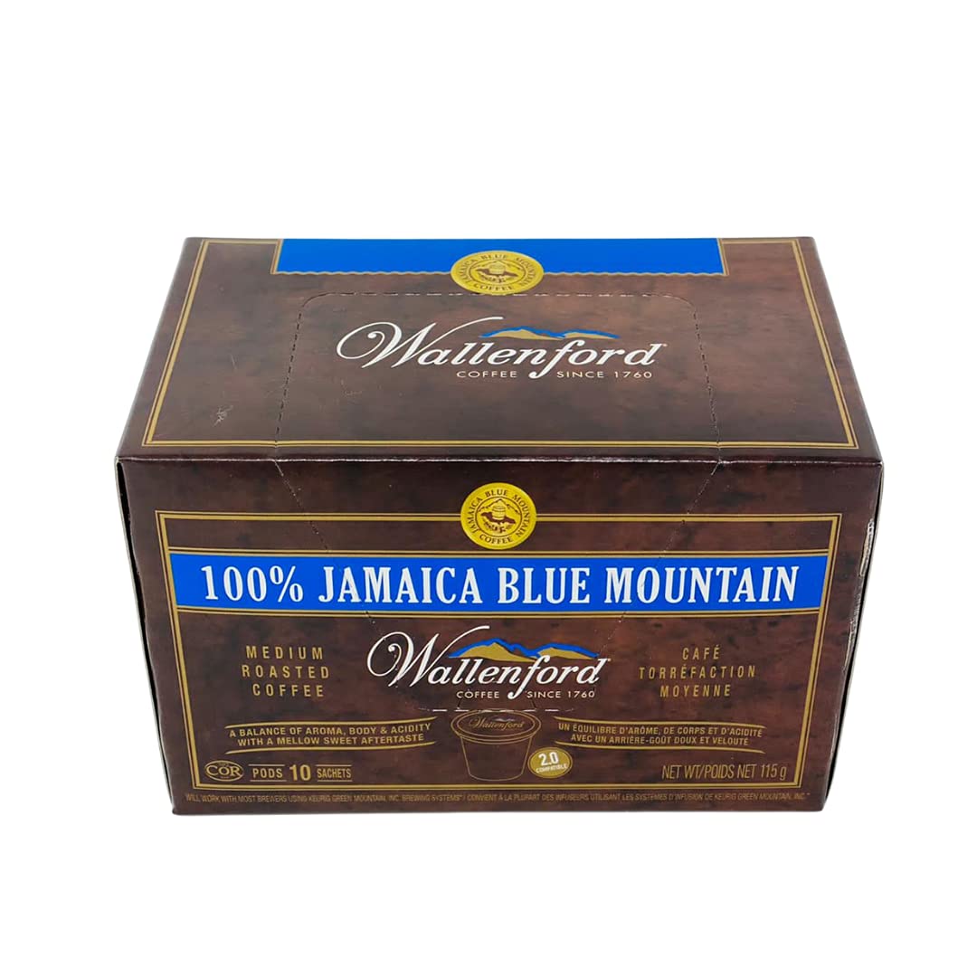 Wallenford Jamaica Blue Mountain K Cups Coffee Pods 10 Count