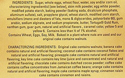 Tortuga Caribbean Rum Cake Assortment - 4oz Rum Cakes each