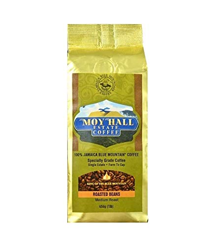 Moyhall Jamaica Blue Mountain Single Estate Special Reserve Coffee Beans 16oz (FREE SHIPPING FROM JAMAICA)