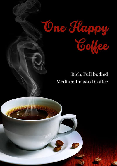 One Happy Coffee Jamaica Blue Mountain Freshly Roasted Whole Beans 16 Ounces (Free 3-Day Shipping)