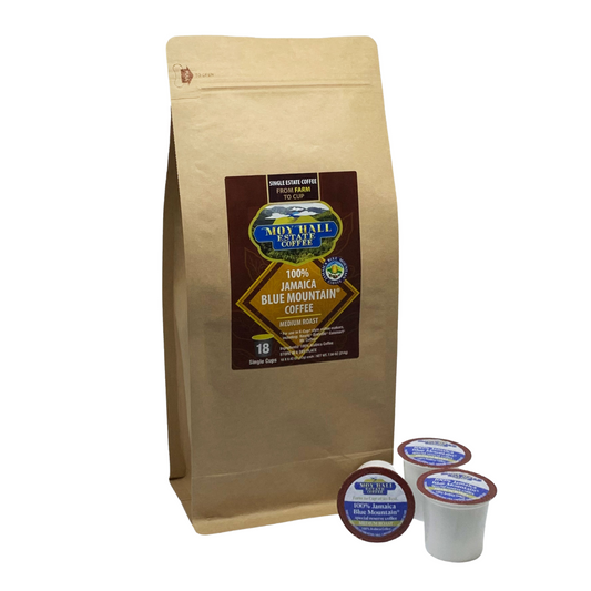 Moy Hall Jamaica Blue Mountain Coffee, K-Cup Pods, 18 Count