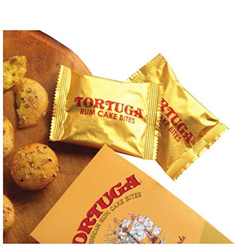 Tortuga Golden Original Rum Cake Bites with Walnuts (10 Pieces)