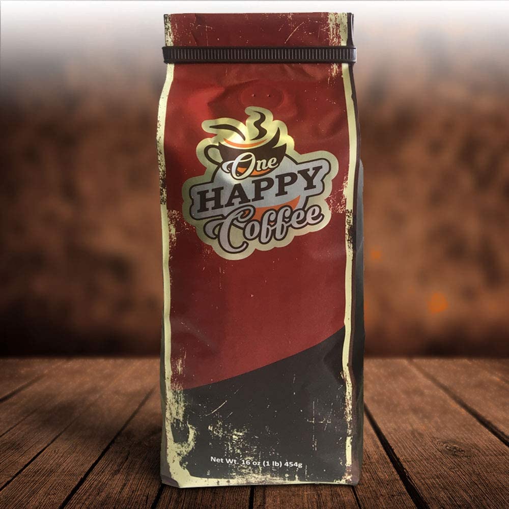 One Happy Coffee Jamaica Blue Mountain Coffee, Whole Bean 16oz (Pack of 2 or 3), photo 3
