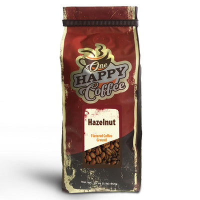 One Happy Flavored Coffee – Hazelnut Beans 16oz