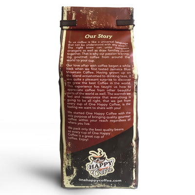 One Happy Flavored Coffee – Jamaican Rum French Vanilla Grounds 16oz