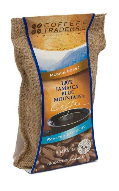 Jamaica Blue Mountain Coffee Certified 100% Pure, Roasted Ground 1 Lb