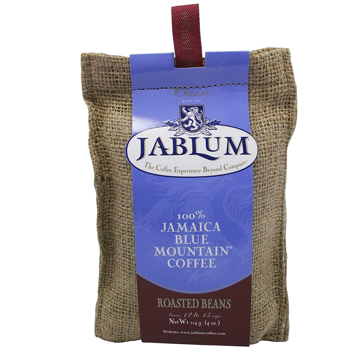 Jablum Jamaica Blue Mountain Coffee, Roasted Whole Bean (4oz)